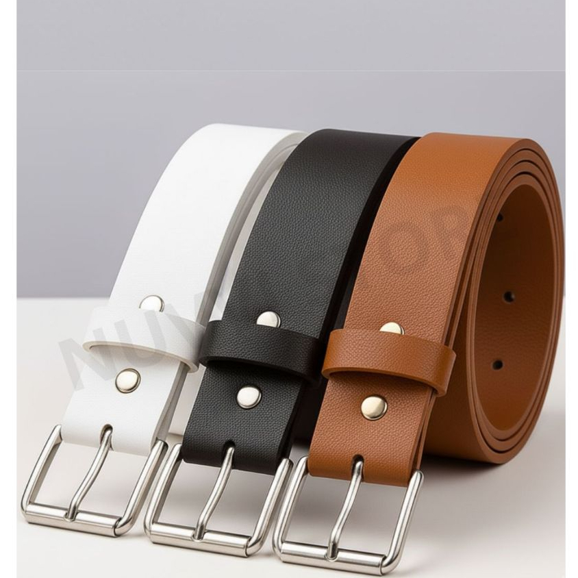 Cinto Feminino De Couro Montana Casual e Social Da Moda Blogueira Fivela Quadrada Prata em Oferta na Shopee