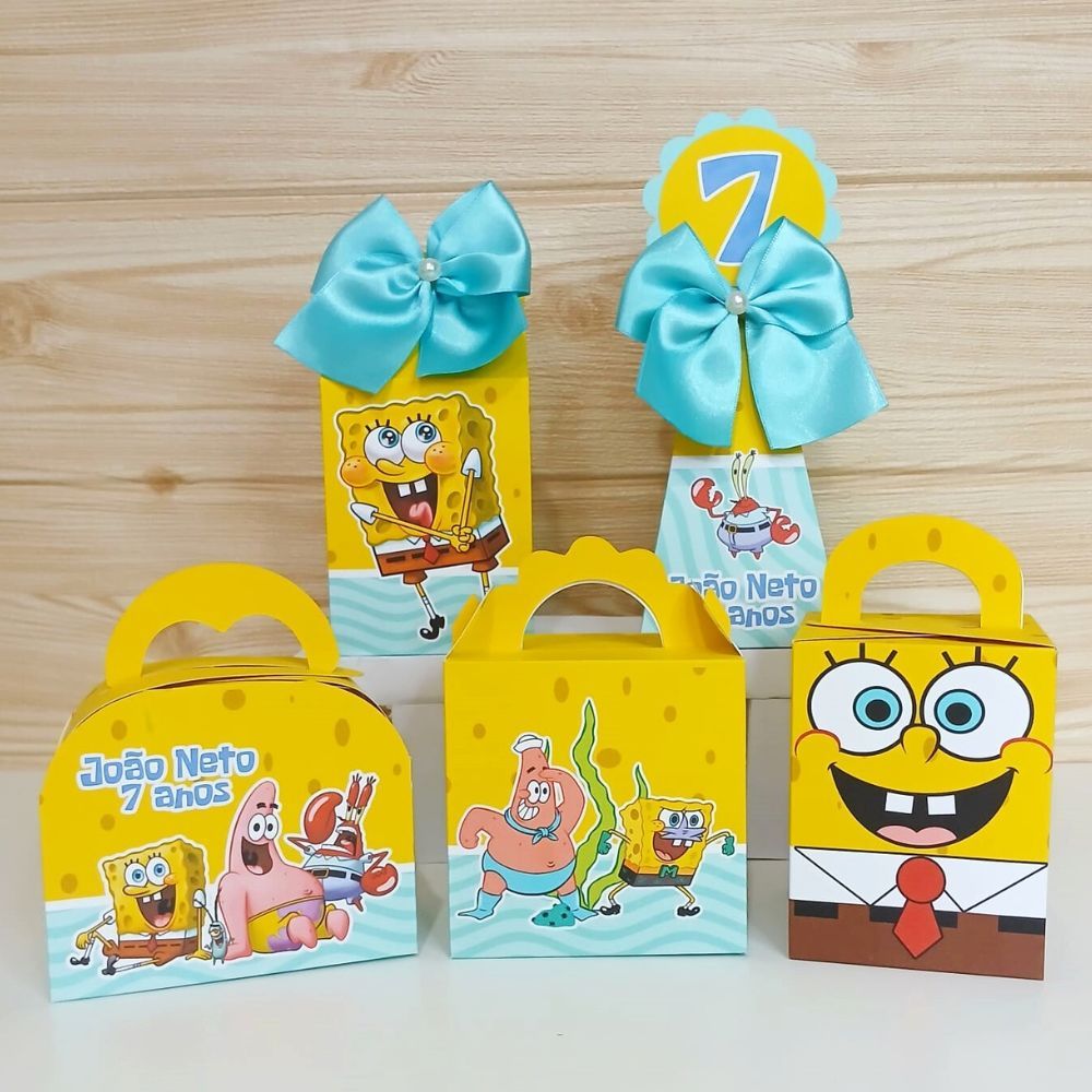 Kit Festa Bob Esponja Personalizado / Lembrancinhas / Festa Infantil / Aniversário