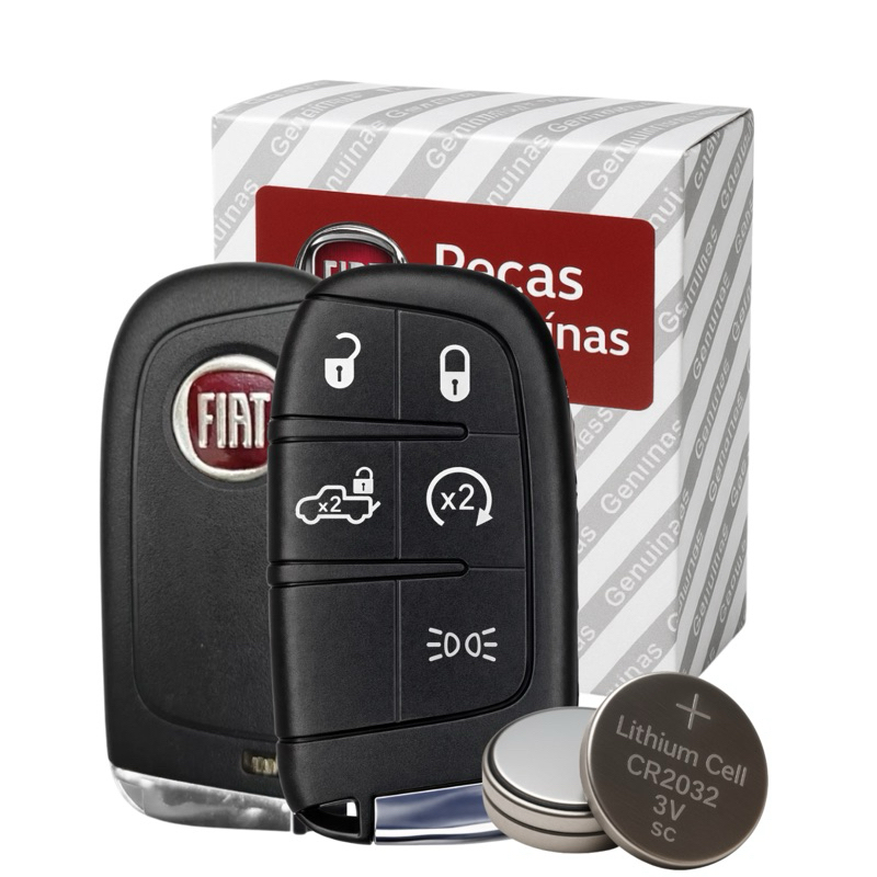 Botões Chave Capa Presença Para Fiat Toro Diesel 5 botoes com bateria em Oferta na Shopee