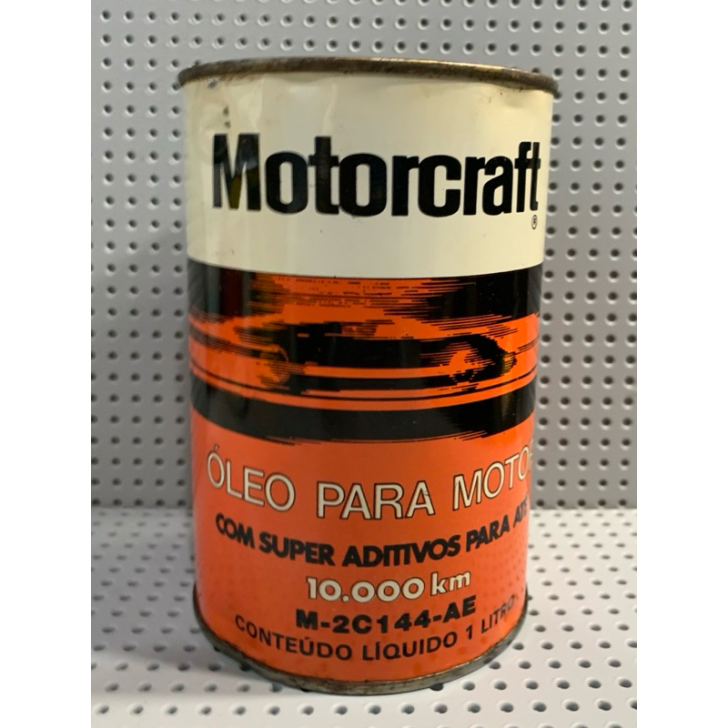 Lata antiga vazia Motorcraft óleo lubrificante 1 litro