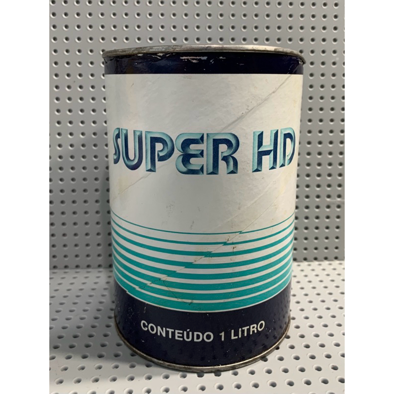 Lata vazia antiga Atlantic Super HD (papelão) óleo lubrificante anos 80/90