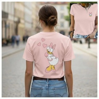 Camisa T-shirt  Pato Margarida Disney Manga Curta Gola Redonda Verão  Primavera blusa feminina