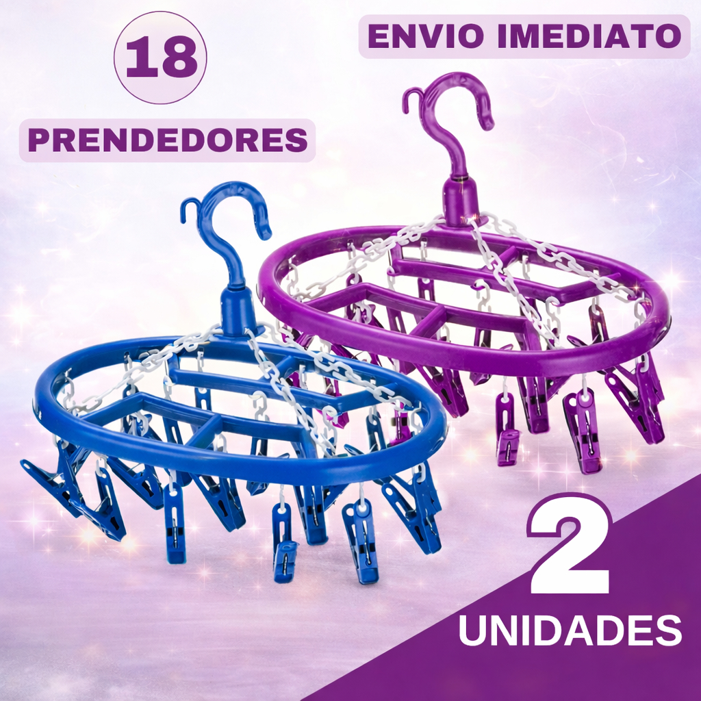 Varal Roupa Intima Calcinha Cueca Meia Com 18 Prendedores Pendurar Lavanderia