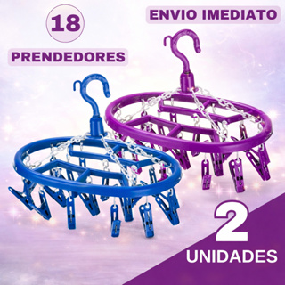 Varal Roupa Intima Calcinha Cueca Meia Com 18 Prendedores Pendurar Lavanderia em Oferta na Shopee