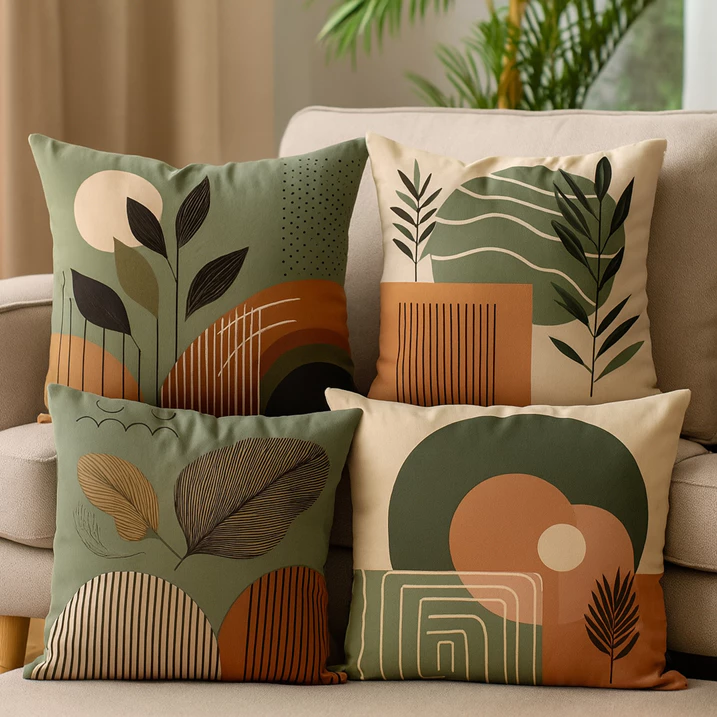 Kit 4 capas de almofadas decorativas 45x45 - moderna 052 — imagem 1