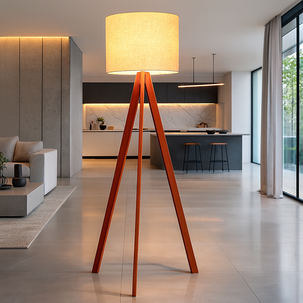 Abajur Luminária De Chão Tripé +1,50Cm Completo Cúpula e Fiação De Piso Para Sala, Quarto, Escritorio em Oferta na Shopee