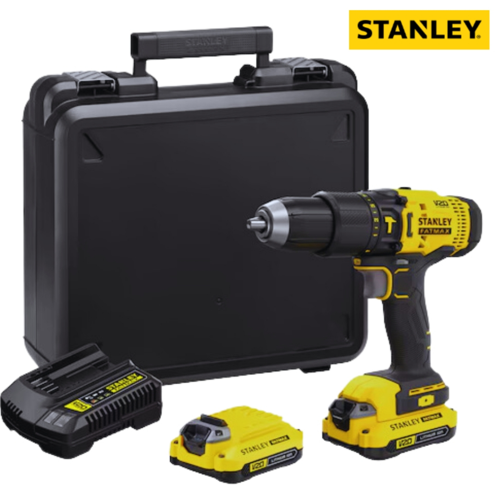 Parafusadeira Furadeira Impacto Scd711d2k STANLEY 20v Carregador bivolt 2 Baterias 1.5Ah