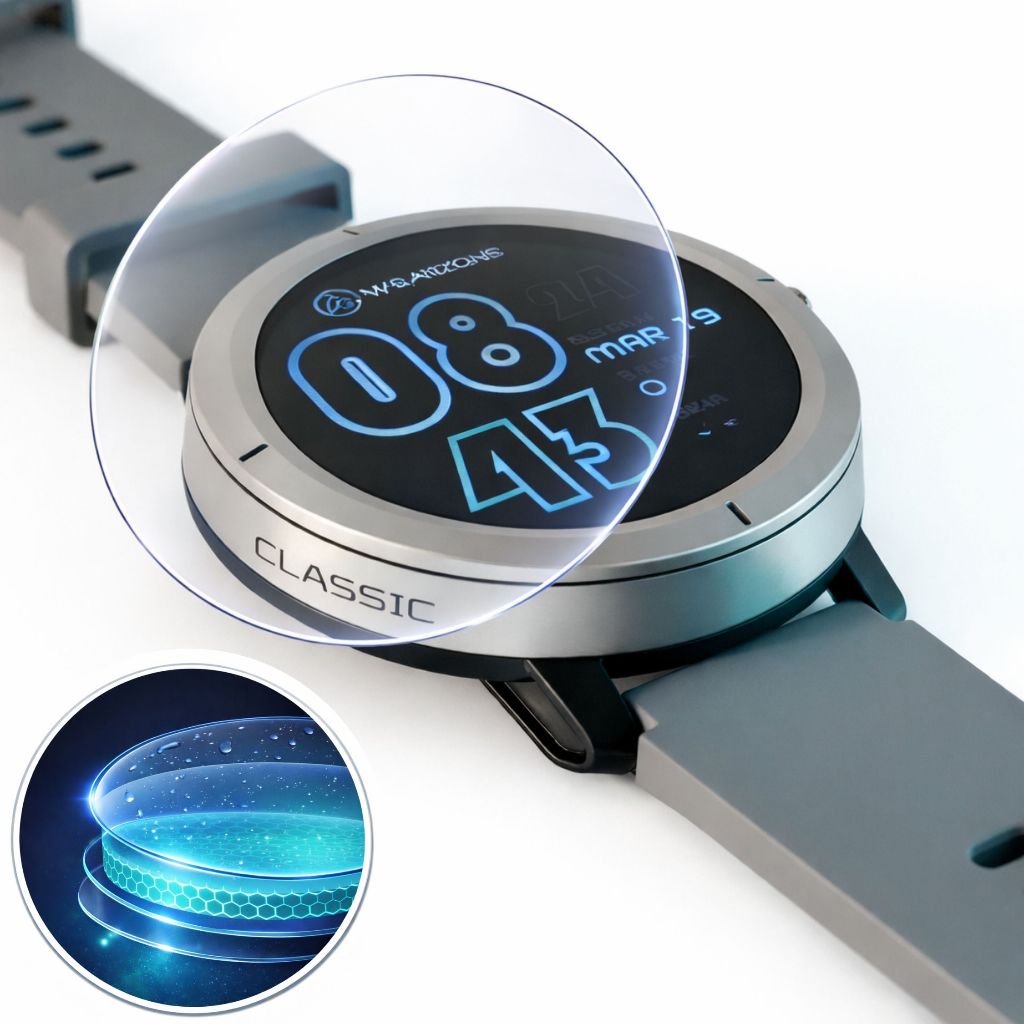 Película Para Smartwatch WEARZONE FLARE Hidrogel Redondo Antirrisco 35mm Filme Hidrogel