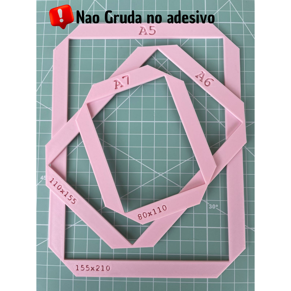 Kit com 3 gabaritos ALINHA CAPA | Margem centralizada | Encadernação – A5, A6 e A7 em Oferta na Shopee