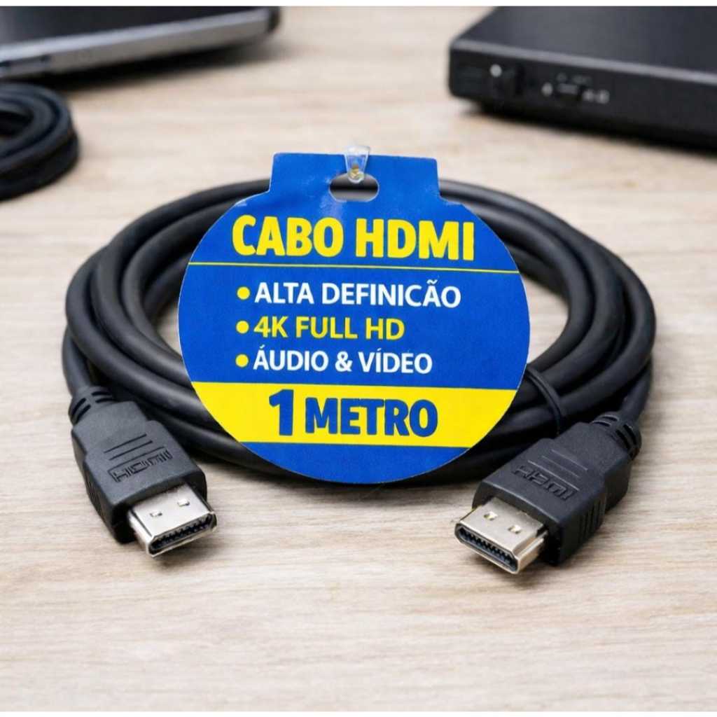 Cabo HDMI 4K Full HD Alta Definição Aúdio e Vídeo Para TV Monitor Projetor Video Game e Consoles em Oferta na Shopee