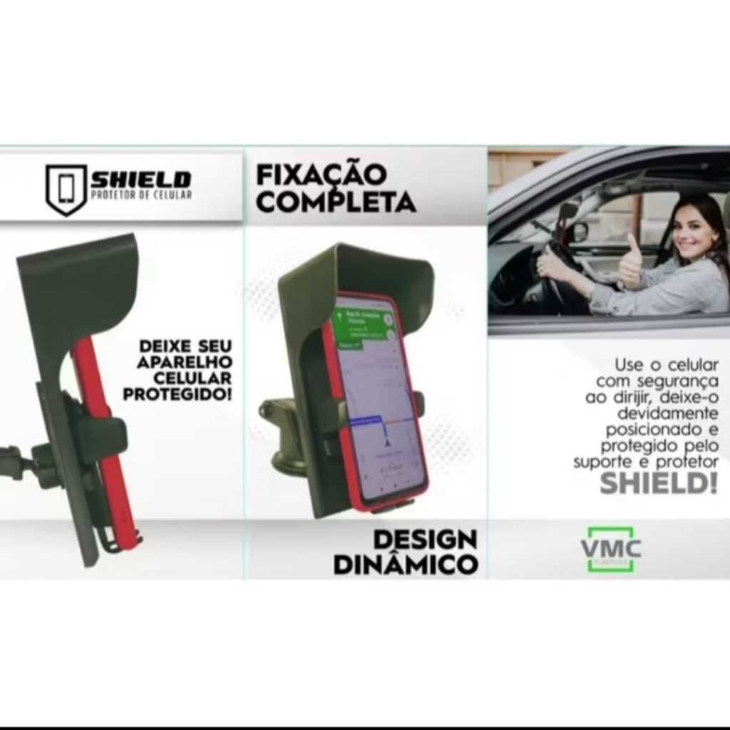 Case Capa Protetor Para Suporte de Celular Carro Painel Guarda Sol Carro Uber 99