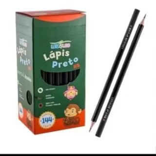 Kit 12 Lápis Preto HB Leo&Leo Escolar | Escrita Resistente em Oferta na Shopee