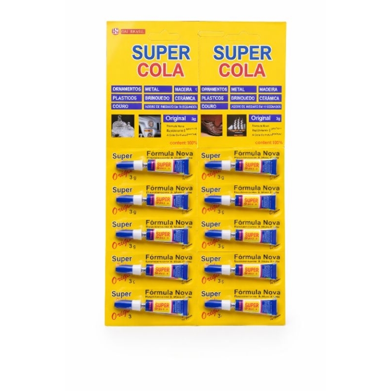 Super Cola 3g Original | Alta Fixação | Kit com 10 Unidades em Oferta na Shopee
