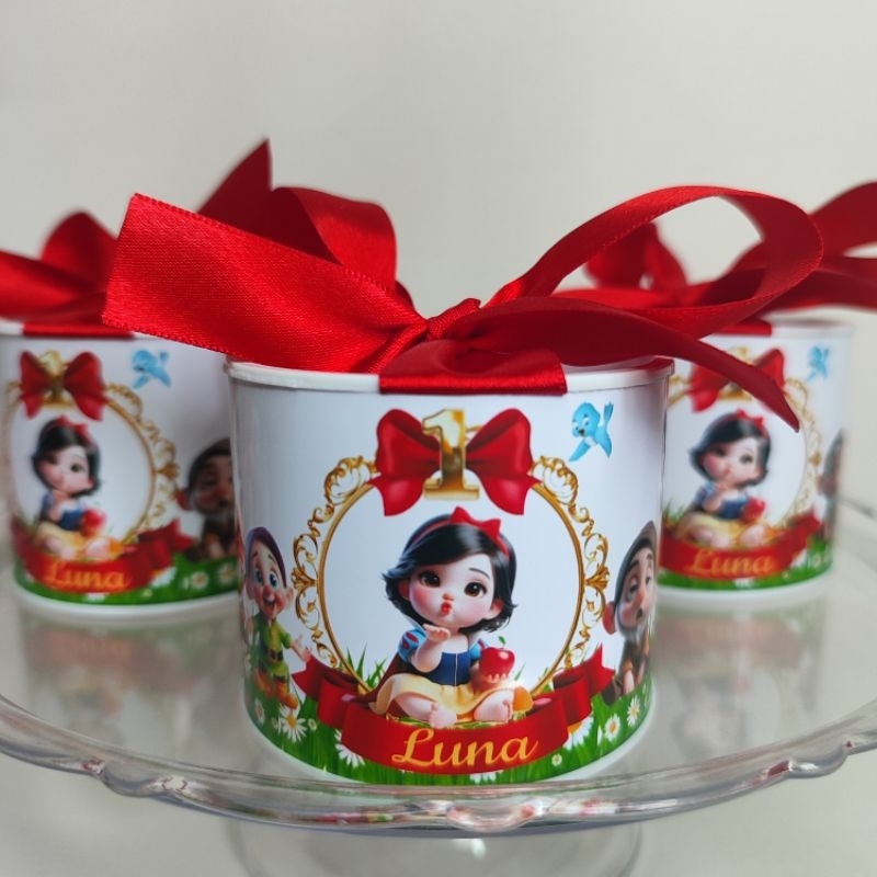 Tubolatas Personalizadas 5x6 BRANCA DE NEVE BABY CUTE-Lembrancinha Maternidade/Festa /Chá de bebê - DIVERSOS TEMAS