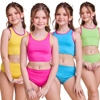 Biquini Infantil Menina- Super Conforto + Cores Vibrantes em Oferta na Shopee