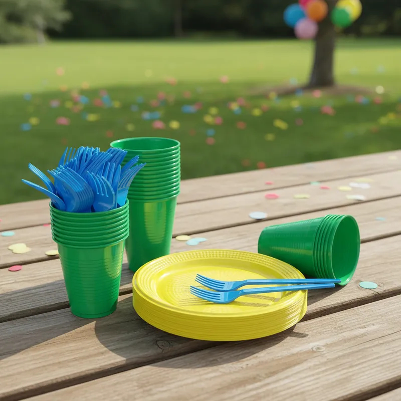 KIT FESTA DESCARTAVEL 150 PEÇAS 50 PESSOAS - ESCOLHA A COR! em Oferta na Shopee