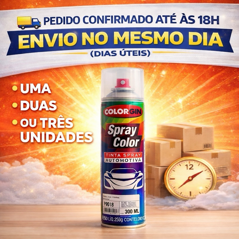 Spray Verniz Automotivo Colorgin 300ml transparente e brilhante em Oferta na Shopee