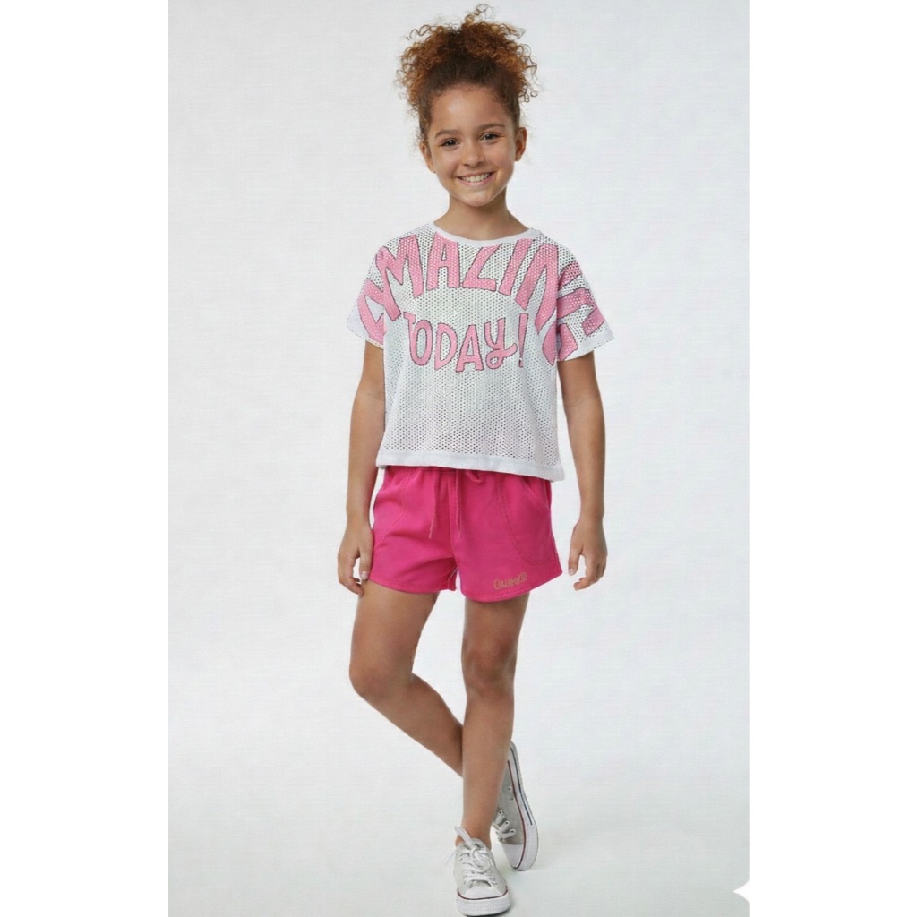 Conjunto Infantil Animê Luxo Amazing Today Pink | Tam 8 em Oferta na Shopee