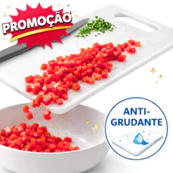Tábua de Corte Antiderrapante Flexível 29x19cm Leve Moderna - PRONTA ENTREGA