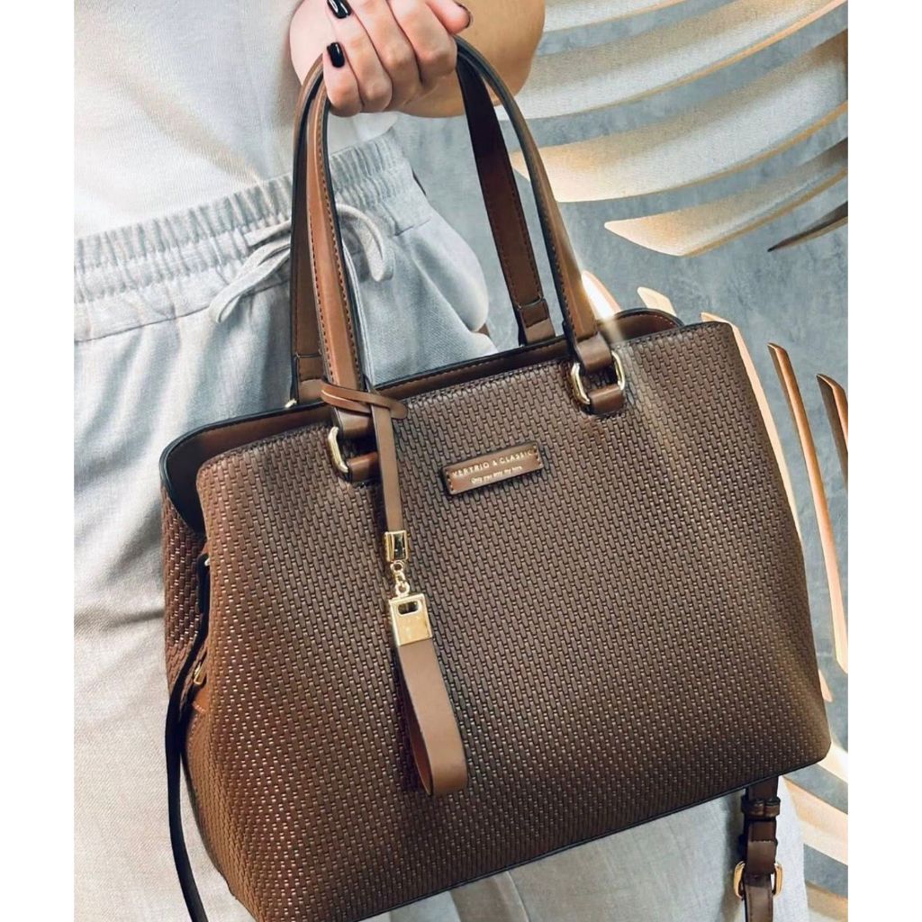 Bolsa Feminina Veryrio Espaçosa Triplo Compartimentos Resistente Qualidade Beleza Elegancia