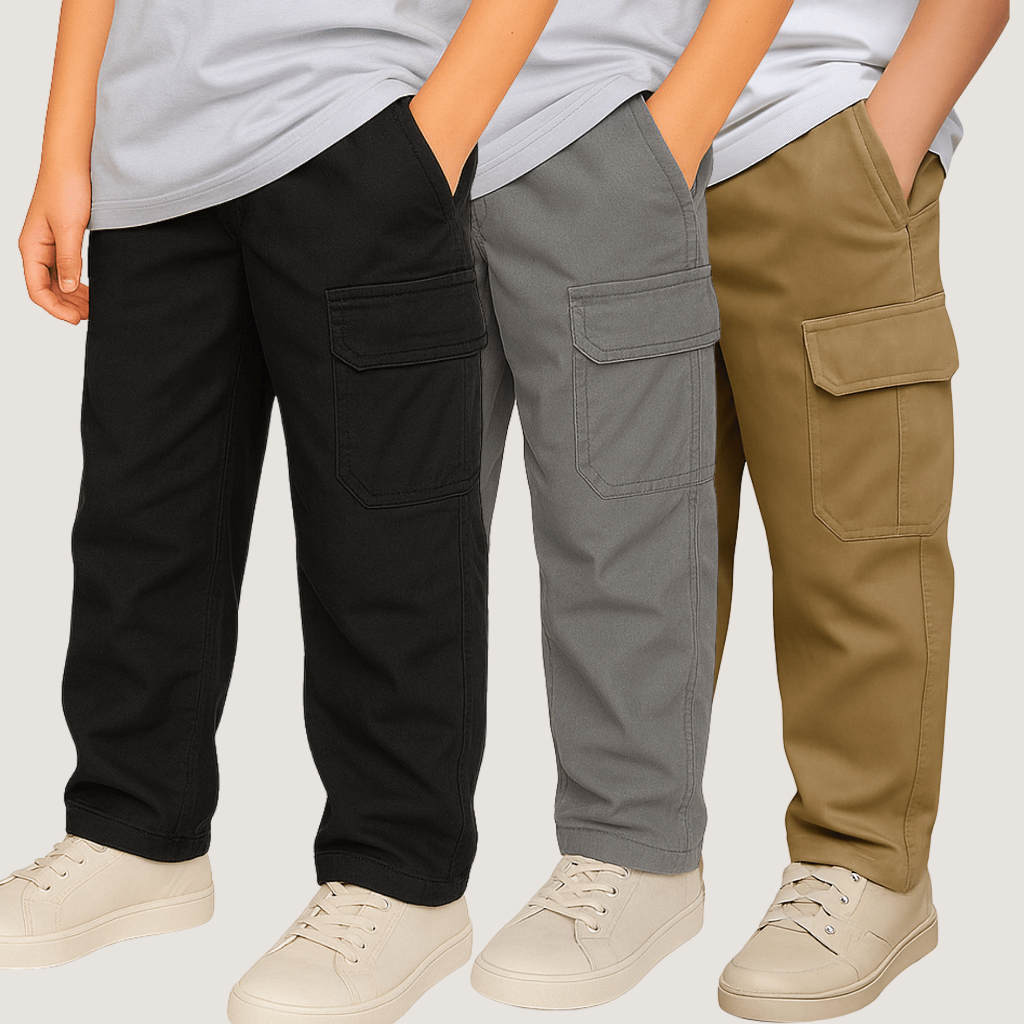 Calça Cargo Infantil Masculina Menino Sarja Algodão Moda Juvenil Escolar Casual Conforto 10 12 14 16 em Oferta na Shopee