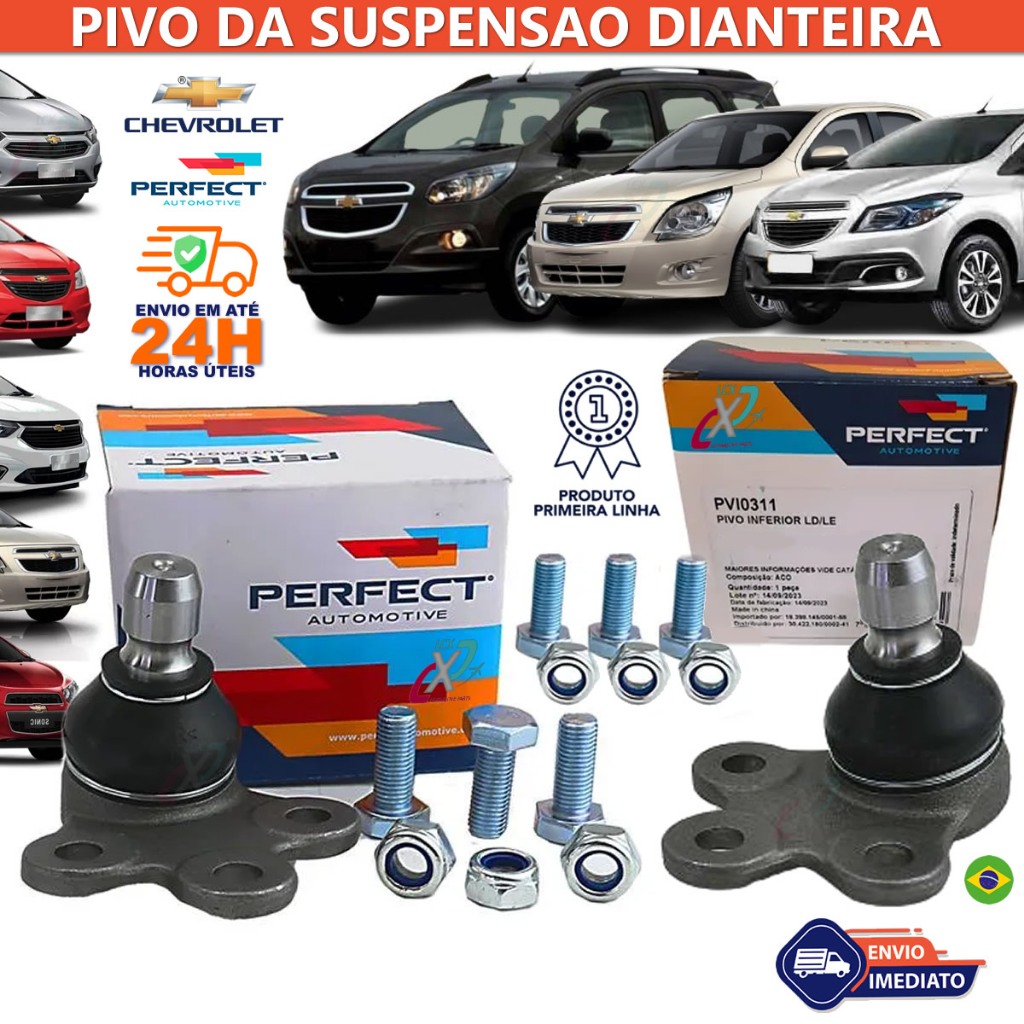 Par Pivô Inferior Chevrolet Onix Joy Prisma Cobalt Spin Sonic Tracker Original Perfect Nota Fiscal