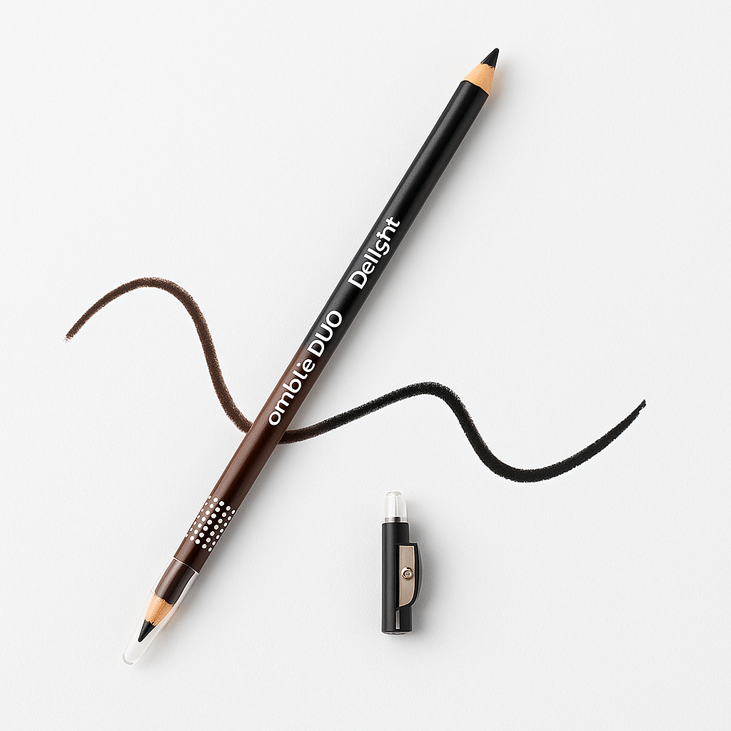 Lápis de Olho 2 em 1 MiaMake com Apontador – Preto e Marrom | Alta Pigmentação em Oferta na Shopee