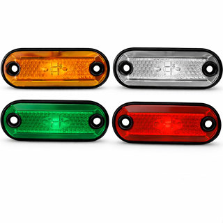Lanterna Delimitadora LED Bivolt Kit 2 Unidades Amarelo Branco Vermelho Verde 12V 24V Outliers em Oferta na Shopee