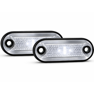 Lanterna Delimitadora LED Kit 2 Unidades Bivolt Branco 12V 24V Outliers em Oferta na Shopee