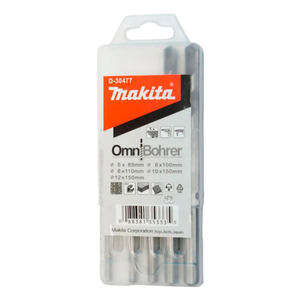 Jogo com 5 Brocas Multi Materiais Makita 5mm a 12mm  OMNIBOHRER - D-30477- Makita em Oferta na Shopee
