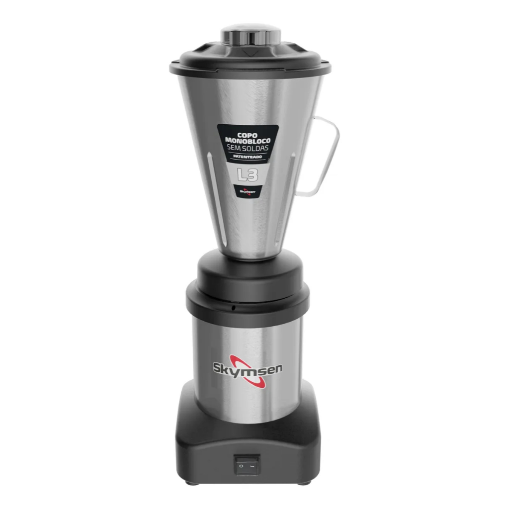 Liquidificador Industrial 3 Litros Skymsen L3 Baixa Rotação 665W (Bivolt) Aço Inox em Oferta na Shopee