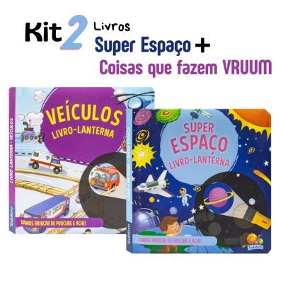 Kit 2 Livros - Livro Lanterna Super Espaço & Livro Lanterna Coisas que fazem VRUUM.