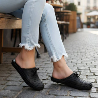 Mule feminino sapatilha bico redondo Casual Confortavel em Oferta na Shopee