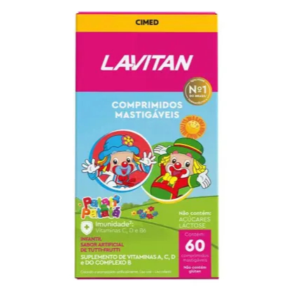Lavitan Infantil Mastigável Patati Patatá de Tutti Frutti 60 Comprimidos Mastigáveis