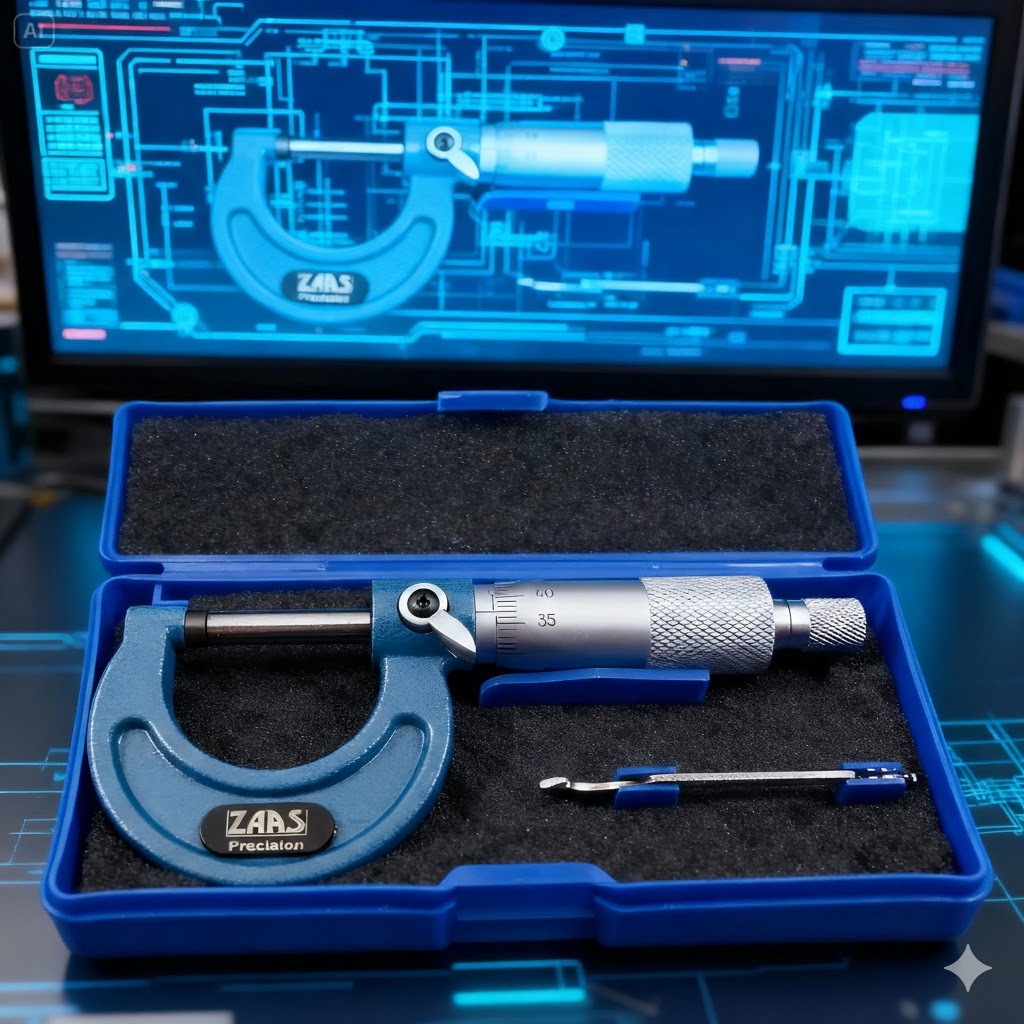 Micrômetro Analógico Externo 25 - 50mm Alta Precisão Zaas