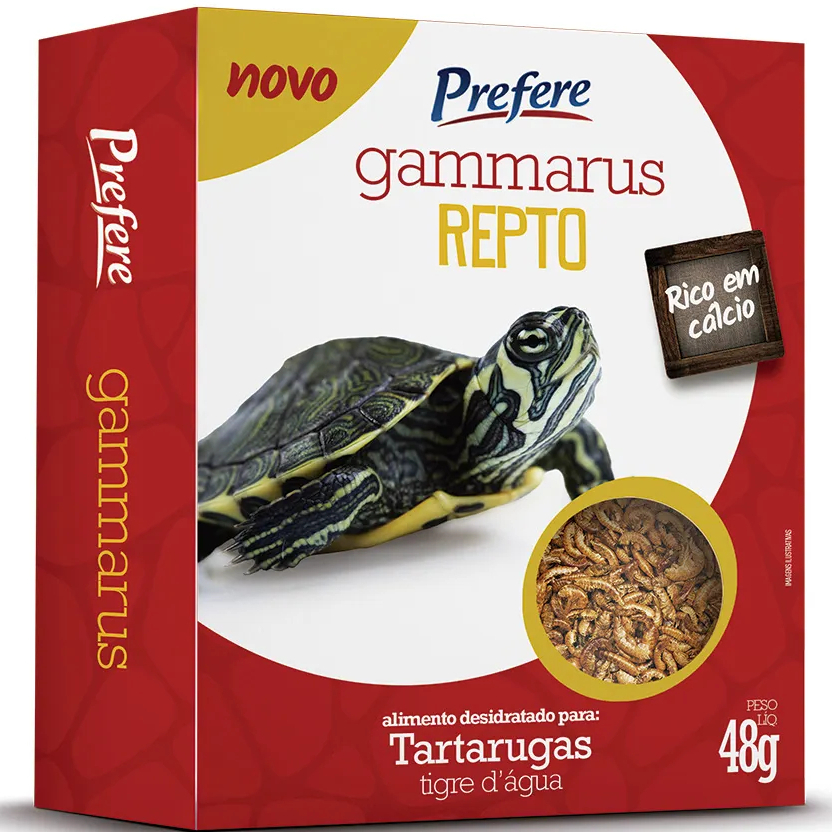 Prefere Gammarus Desidratado 12g / 24g / 48g – Alimento Natural para Répteis e Tartarugas