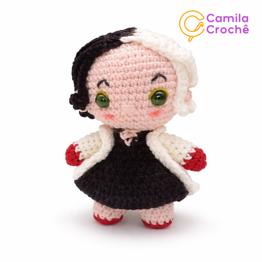 Cruella de Vil Amigurumi Crochê 15 cm 101 Dálmatas