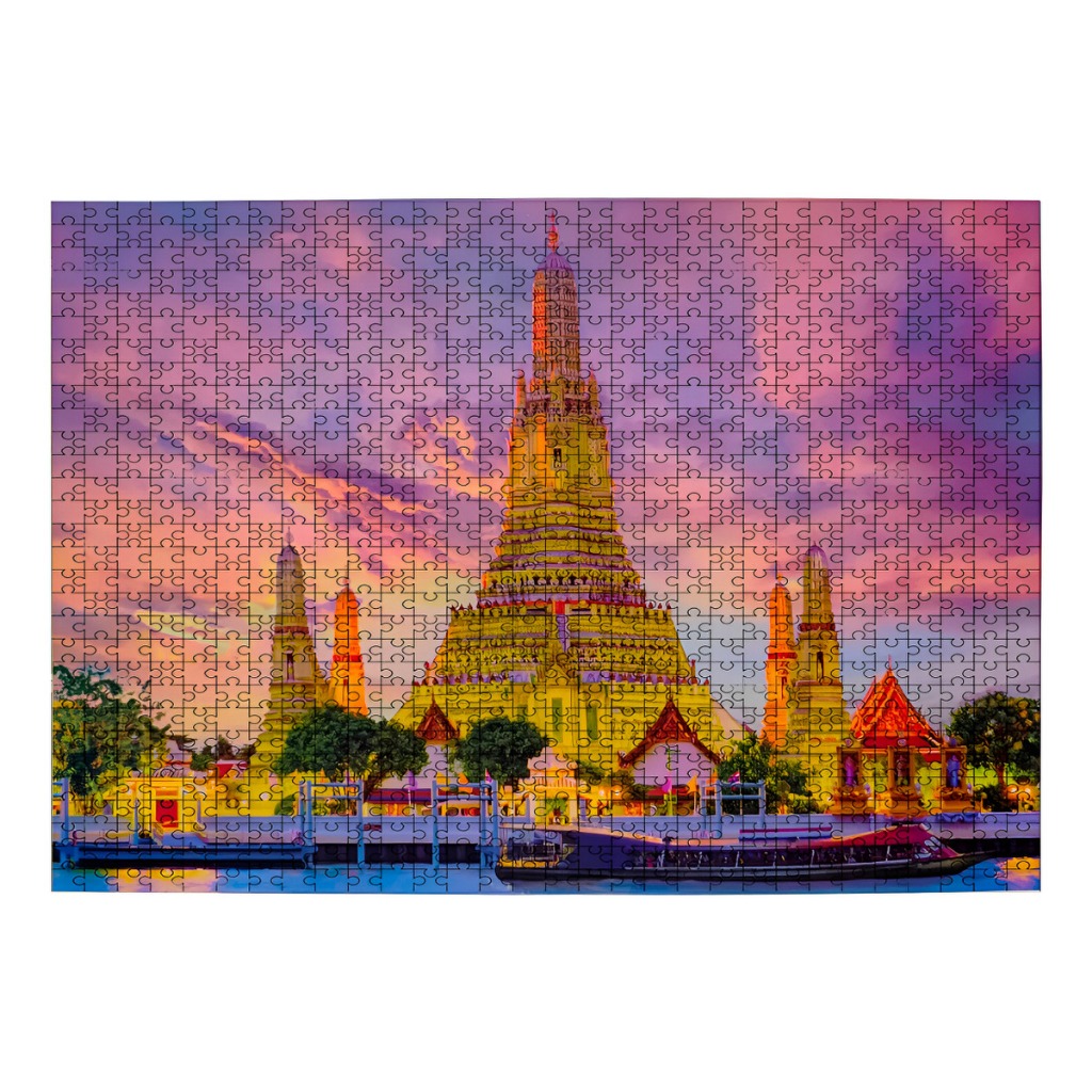 Jogo Quebra-Cabeça Paisagem 1000 Peças Puzzle Bangkok Divertido Pais e Filhos pçs