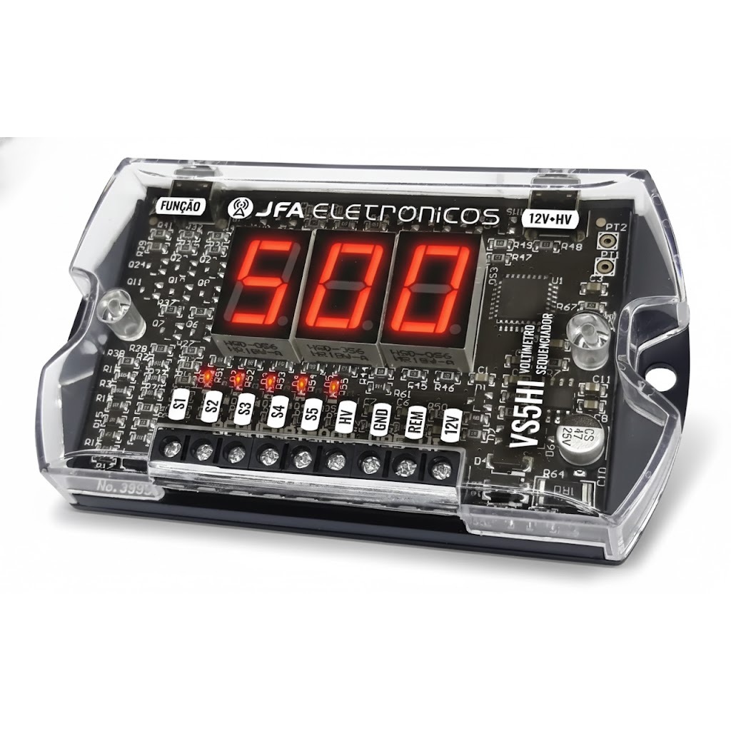 Voltímetro JFA Sequenciador Saída Digital VS5HI LED Vermelho em Oferta na Shopee