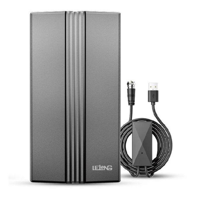 Antena Digital HDTV 4K Lelong Interna/Externa 28dBi - Cabo 10m
