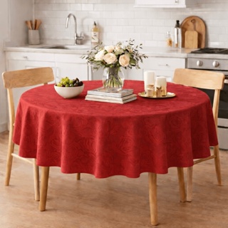 Toalha de Mesa Redonda Diversas Cores Jacquard Decoração Cozinha 4 a 6 Lugares em Oferta na Shopee