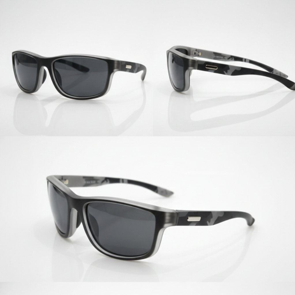 Óculos de Sol Masculino Escuro Polarizado Wrap Esportivo Pescaria Bike Corrida Ciclismo Proteção UV