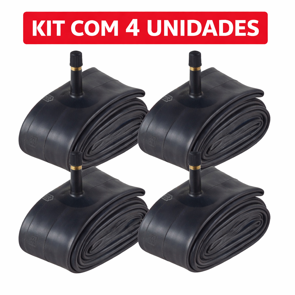 Kit 4 Camara Ar Moto Cg Titan Fan Ybr 125 150 Roda Aro 18