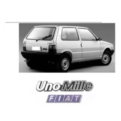 Emblema Uno Mille + Fiat Modelo Fundo Preto - Antigo
