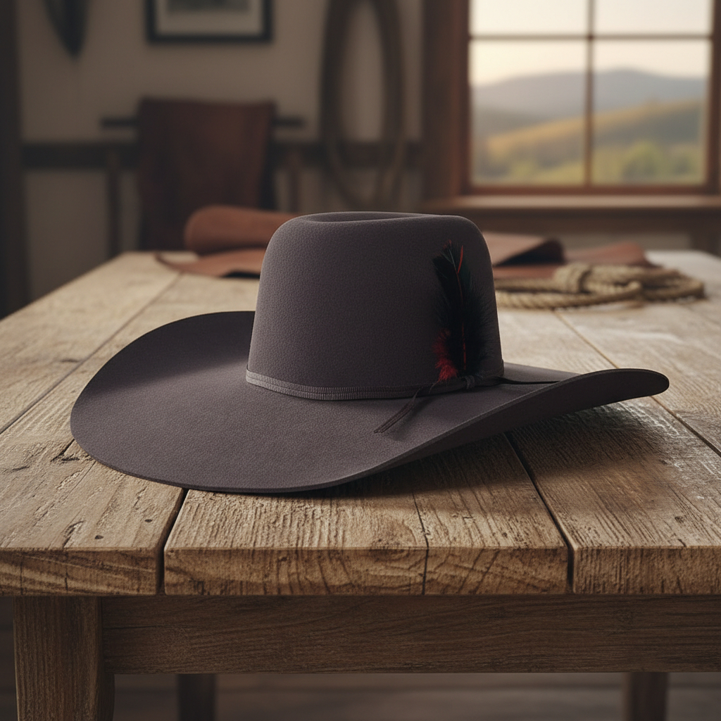 Chapéu Country Rodeio Pralana Biplay Com Pena Americano Agro Original Texano Com Pena Copa 13cm Top