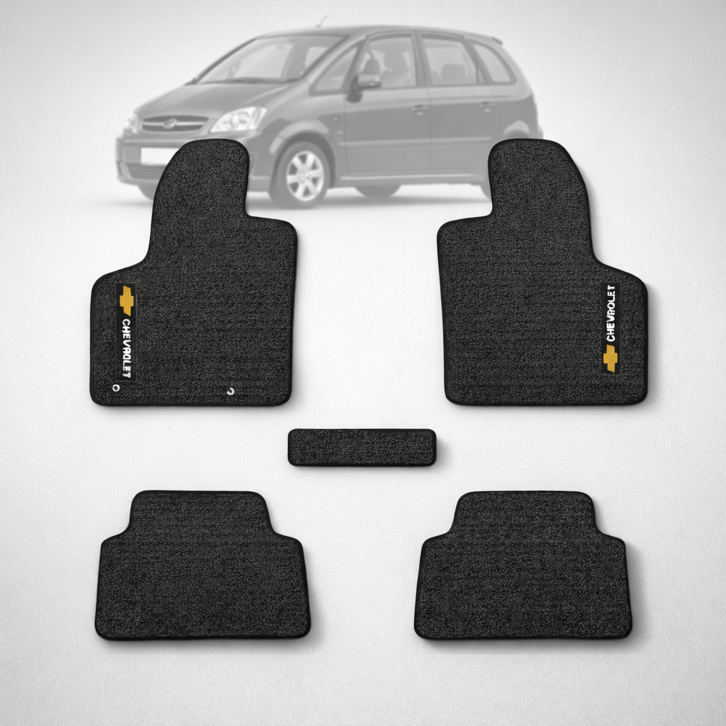 Tapete Automotivo Meriva 2002 a 2012 5 Peças Carpete Preto Res