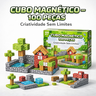 Blocos Magnéticos Brinquedo Construção 100 Peças Montar Infantil em Oferta na Shopee