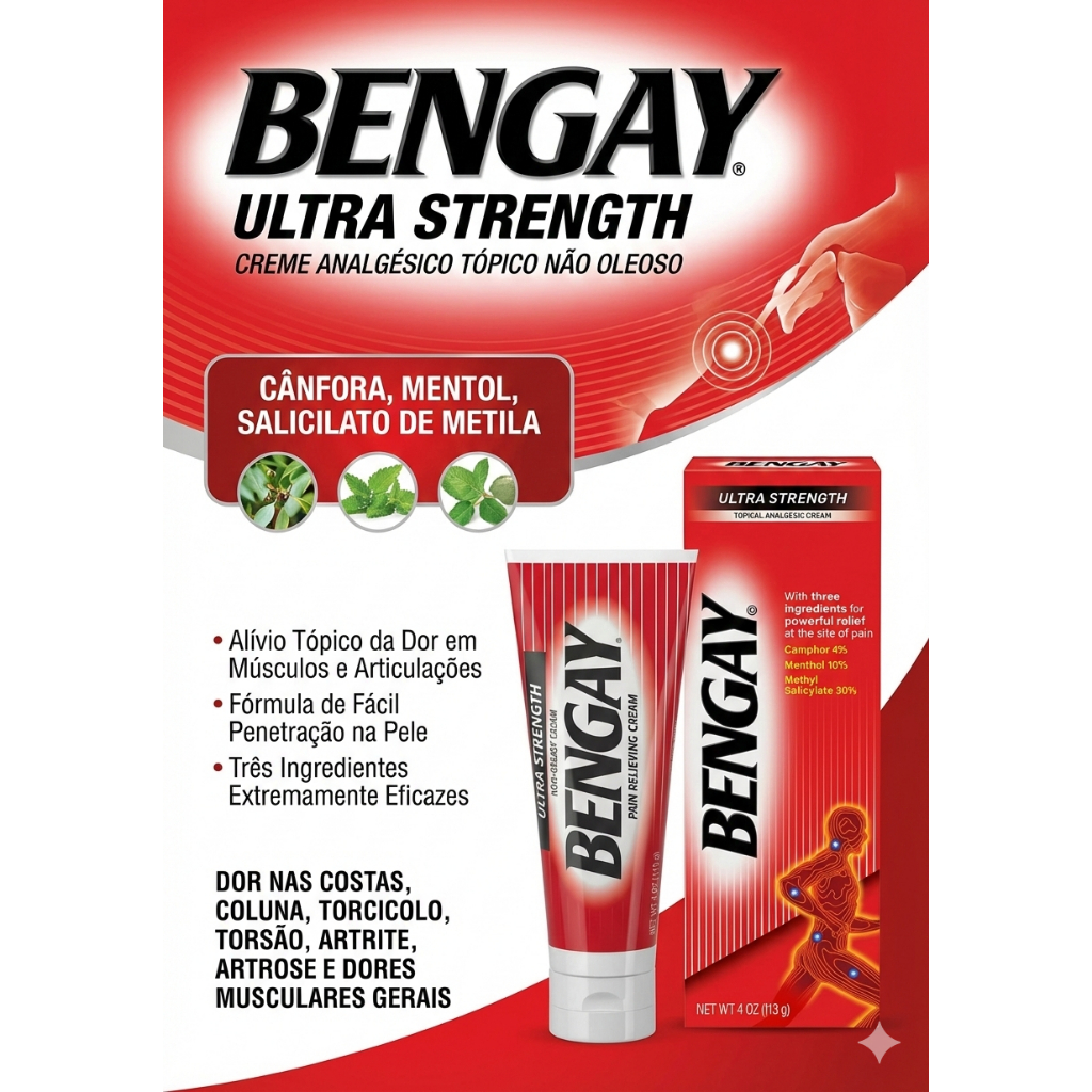 Pomada Dores Fortes Bengay Johnson & Johnson 113g Original