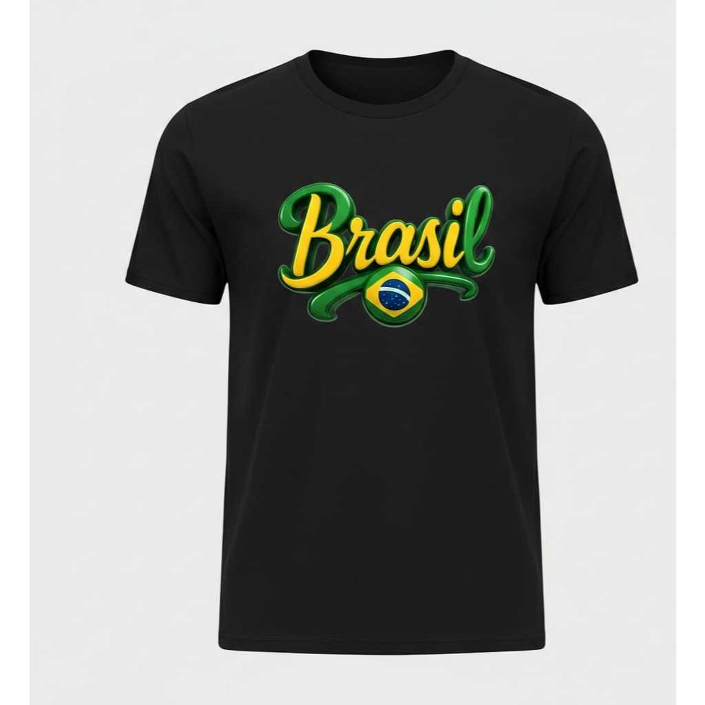 Camiseta Brasil Unissex Estampada – Algodão Premium Estilo Copa Seleção Brasileira Várias Cor