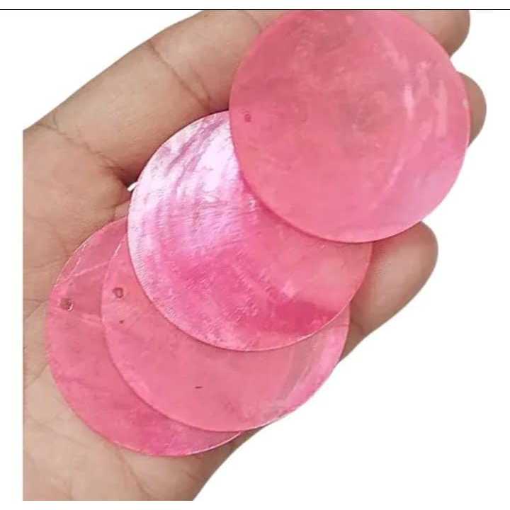 (20pçs) PINK 50mm PINGENTE LÂMINA MADREPÉROLA NATURAL DE 50mm - (5cm) - IDEAL PARA LUSTRES, BIJUTERIAS, ARTESANATO. em Oferta na Shopee